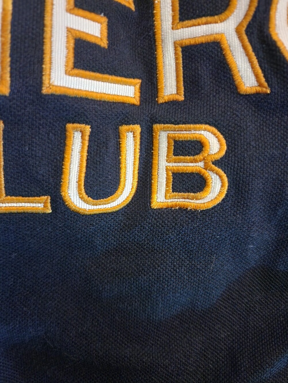 Ralph Lauren Navy Polo with Gold Mercer Club Crest.  Unisex. - Picture 9 of 9